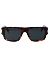 Saint Laurent Havana Crystal Black Acetate Sunglasses In Brown