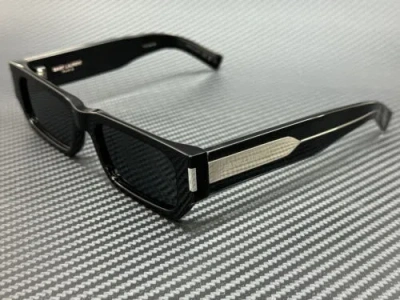 Pre-owned Saint Laurent Sl 660 001 Black Dark Black Unisex 54 Mm Medium Sunglasses In Gray