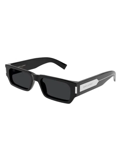 Saint Laurent Men's Sl 660 Acetate Rectangle Sunglasses In Black
