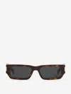 Saint Laurent Eyewear Rectangular Frame Sunglasses In Brown