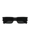 Saint Laurent Sl 660 Sunglasses In 001 Black Crystal Black
