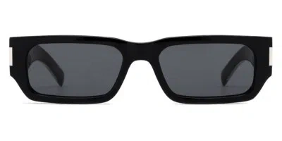 Pre-owned Saint Laurent Sl 660 Sunglasses Unisex Black/crystal 54mm 100% Authentic