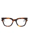 Saint Laurent Sl 661 Round-frame Glasses In Brown