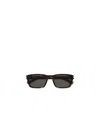 Saint Laurent Sl 662 Rectangle-frame Sunglasses In Black