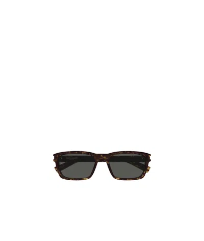 Saint Laurent Sl 662 Rectangle-frame Sunglasses In Black