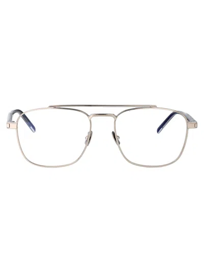 Saint Laurent Aviator Optical Sl 665 Opt 002 In Silver