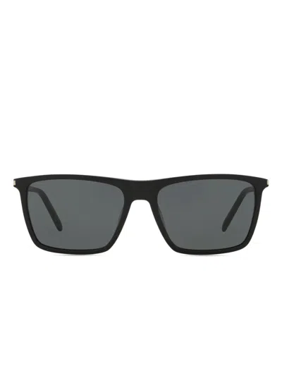Saint Laurent Sl 668 Rectangle-frame Sunglasses In Black