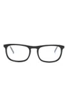 Saint Laurent Sl 670 Rectangle-frame Glasses In Black
