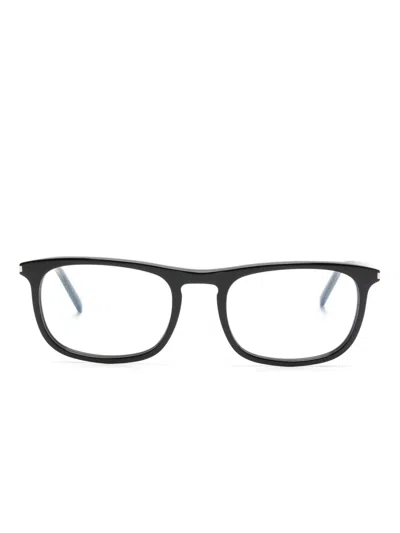 Saint Laurent Sl 670 Rectangle-frame Glasses In Black