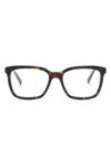 Saint Laurent Sl 672 Square-frame Glasses In 褐色