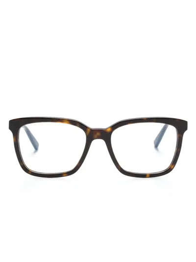 Saint Laurent Sl 672 Square-frame Glasses In 褐色