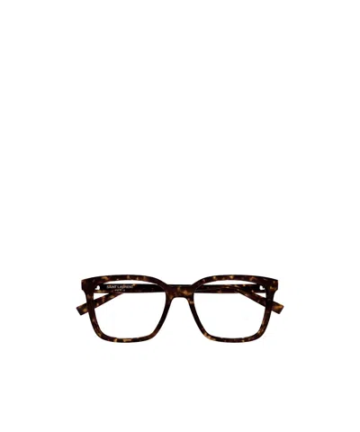 Saint Laurent Sl 672 Square-frame Glasses In Black
