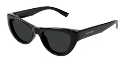 Pre-owned Saint Laurent Sl-676-001-53 Black