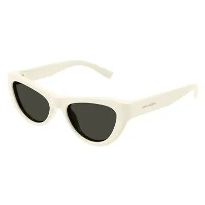 Pre-owned Saint Laurent Sl 676 Sunglasses 008 Ivory 100% Authentic In Gray