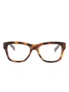 Saint Laurent Sl 677 Square-frame Glasses In Braun