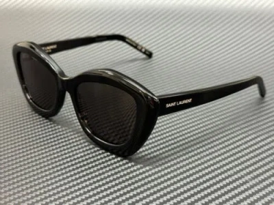 Pre-owned Saint Laurent Sl 68 001 Black Square Women's 54 Mm Sunglasses