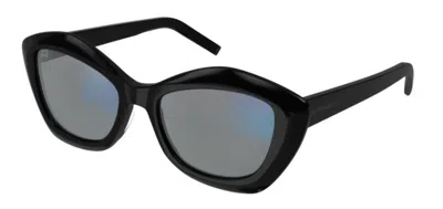 Pre-owned Saint Laurent Sl 68-006 Black/gray Cat-eye Women Sunglasses