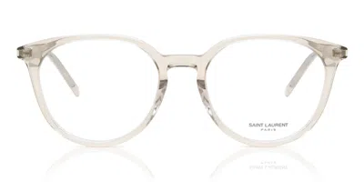 Saint Laurent Sl 681/f Asian Fit Men's Glasses, Brown, Size 52 In Gray