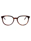 Saint Laurent Havana Havana Transparent Acetate Glasses In Brown