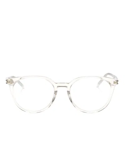 Saint Laurent Sl 681f Round-frame Glasses In Grau