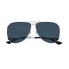 Saint Laurent Sl 690 Dust 003 Silver Sunglasses In Argento