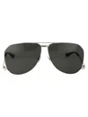Saint Laurent Sl 690 Dust Sunglasses In 002 Silver Silver Grey