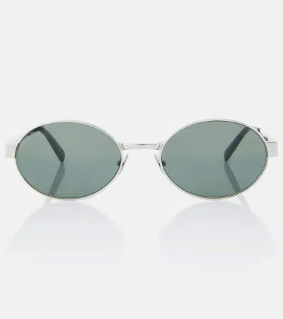 Saint Laurent Sl 692 Oval Sunglasses In Silver