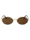 Saint Laurent Sl 692 Sunglasses In 004 Gold Gold Brown