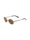 Saint Laurent Sl 692 Feminine Fashion Icons Metal Oval Sunglasses