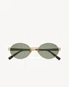 Saint Laurent Eyewear Sunglasses In Gold