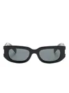 Saint Laurent Sl 697 Rectangle-shape Sunglasses In Black