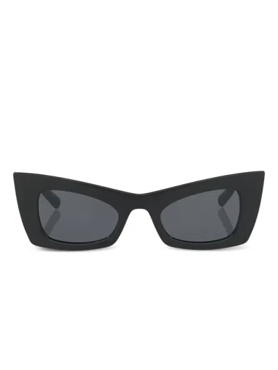 Saint Laurent Sl 702 Cat-eye Sunglasses In Black