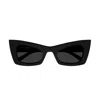 Saint Laurent Rectangle-frame Sunglasses In Nero