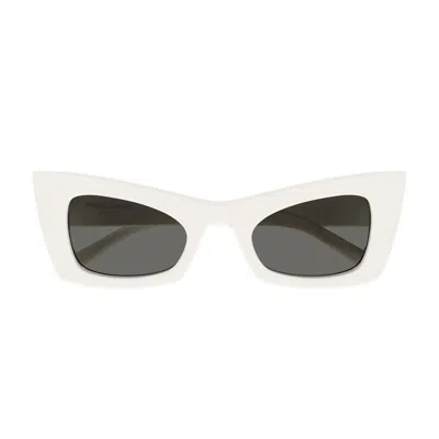 Saint Laurent Sl 702 Linea Classic 003 White Sunglasses In Bianco