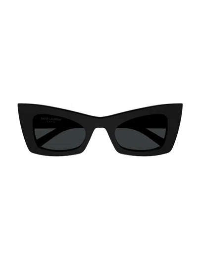 Saint Laurent Sl 702 Sunglasses In Black Black Black