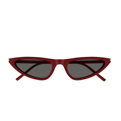 Saint Laurent Sl 703 Linea Classic 004 Red Sunglasses In Rosso