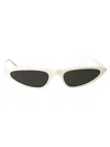 Saint Laurent Sl 703 Brand Line Classic 003 White Sunglasses In 003 White White Grey