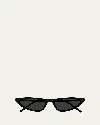 Saint Laurent Sl 7030 Sleek Acetate Cat-eye Sunglasses In Black