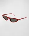 Saint Laurent 55mm Cat Eye Sunglasses In Red