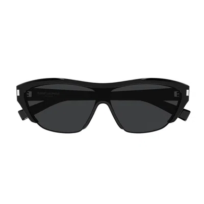 Saint Laurent Sl 704 Linea Corner Angle  001 Black Sunglasses