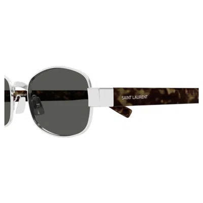 Saint Laurent Sl 706002-silver-havana-grey In Brown