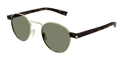 Saint Laurent Sl 707 Asian Fit 002 Men's Sunglasses Gold Size 49