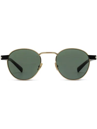 Saint Laurent Round-frame Gold-tone And Tortoiseshell Acetate Sunglasses