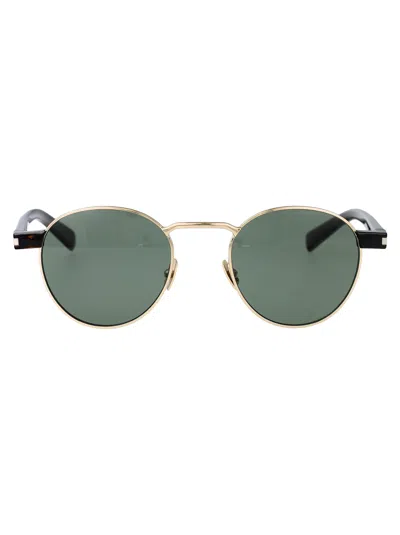 Saint Laurent Sl 707 Sunglasses In Gold-havana-green