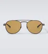 Saint Laurent Sl 708 Aviator Sunglasses In Black