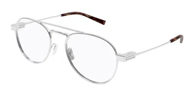 Saint Laurent Sl 708 Opt 002 Occhiali Da Vista Argentati Per Donna (solo Montatura) In Gray
