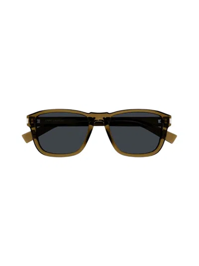 Saint Laurent Sl 710 - Cognac Sunglasses In Blue