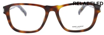 Saint Laurent Sl 710 Eyeglasses In Havana Crystal - Demo