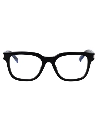 Saint Laurent Sl 711 Opt Glasses In Black-crystal-transparent