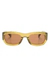 Saint Laurent Sl 713 Rectangular Sunglasses In Green